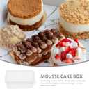 Cabilock Tiramisu Boxes with Lids 20-Pack Clear Plastic Cake Containers for Mousse Desserts Party Favor Boxes Bakery Takeout 4.68X2.83X1.85 Inches