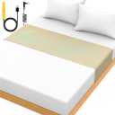 Grounding Mat for Bed 90% Organic Cotton+10% Pure Silver Fiber, Grounding Fitted Sheets for All Mattress Sizes, with Static grounding Cord and Test Pen (Ivory, 105.3 * 23.1 inch)