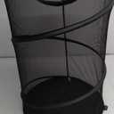 BATTOO Mesh Collapsible Laundry Baskets, Foldable Pop Up Laundry Hamper, Extra Large 113L Laundry Basket Hamper for Laundry, Bathroom, Kids Room, College Dorm, Travel, Camping Black (18"x25.5")