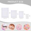 50 PCS White Organza Bags 5x7, Small Gift Bags Cute Mesh Drawstring Gift Pouches Sheer Clear Baggies for Jewelry Candy Sachet Soap Treats Mother's Day Wedding Birthday Party Favors Gifts