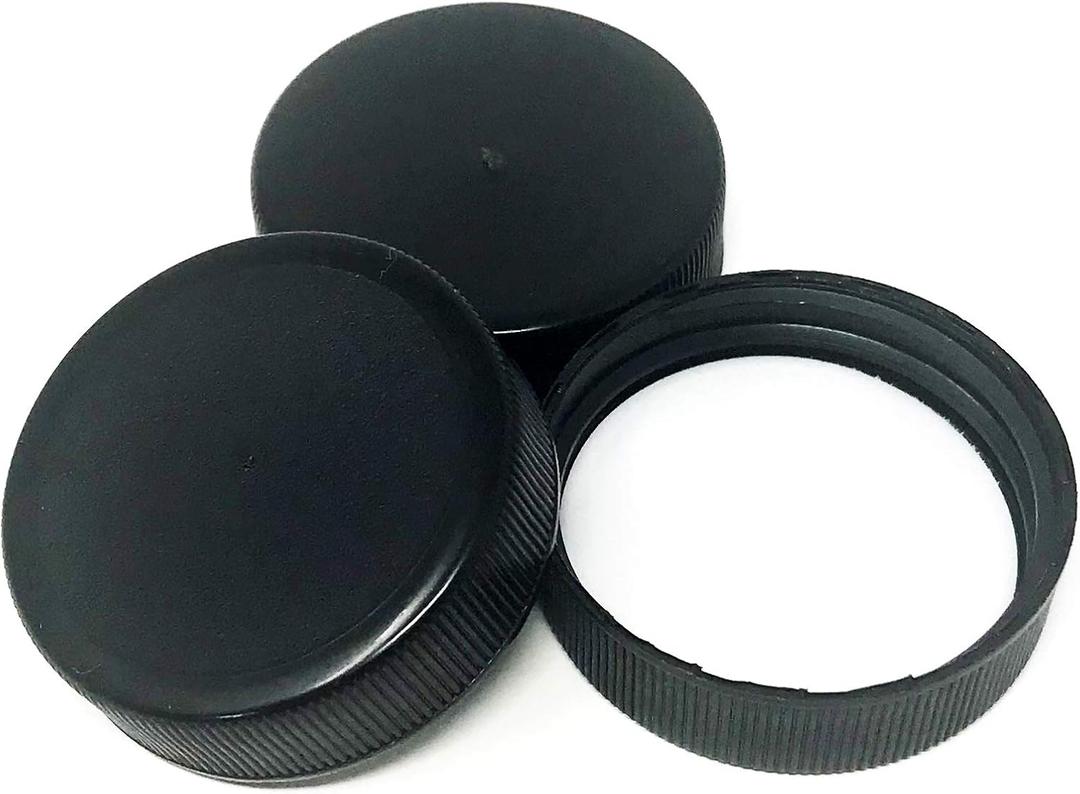 nicebottles Screw Caps, 38/400, Black - Pack of 20 - Compatible 12oz Beverage/Sauce and Gallon Jugs nicebottles Screw Caps, 38/400, Black - Pack of 20 - Compatible 12oz Beverage/Sauce and Gallon Jugs