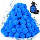 3.5 lbs Pool Filter Balls for Sand Pump, Reusable Blue Pool Filter Media Balls Replace Tranditional Quartz Sands, Anti-clogging Sand Pump Filters Ball Suitable for All Sand Filtration Systems