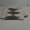 OTOSTAR Outdoor Decorative Pillow Covers Waterproof Garden Throw Pillow Covers 12x20 Inch Cushion Case Geometry Throw Pillowcases Pillows Shell for Patio Furniture Couch Tent Balcony Pack of 4 (Black)