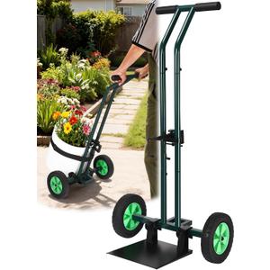 AugFir Plant Caddy with Wheels, 260LBS Rolling Plant Dolly Pot Mover with Adjustable Grabbing Arm and Suction Cups, Heavy Duty Garden Trolley Plant Cart with Strap for Indoor Outdoor Planters