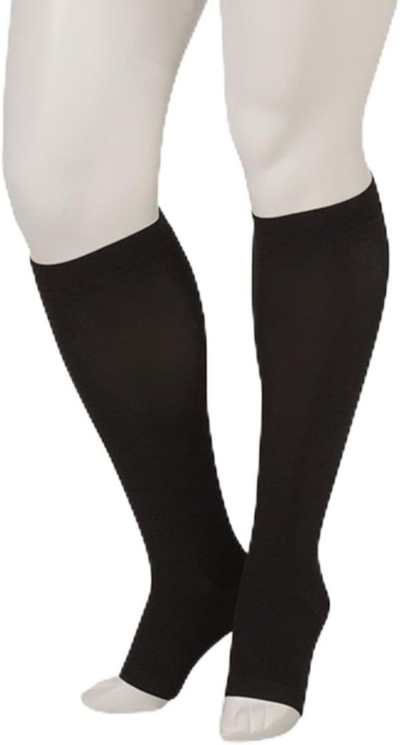 Juzo Basic 4411ad 20-30mmhg Knee-High Open Toe Compression Stocking (Black)
