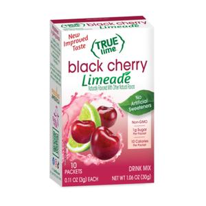 True Citrus TRUE LIME Black Cherry Limeade Drink Mix (10 Packets) | No Artificial Sweeteners, Low Calorie | Water Flavor Packets & Water Enhancer with Stevia BB Date Feb 22 2026