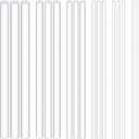 Swpeet 30Pcs Diamete 3mm 4mm 5mm 6mm 8mm 10mm Length 300mm White Acrylic Dowel Rods Assortment Kit, Clear Acrylic Round Solid Bar DIY Model Material Acrylic Round Stick for Model Making DIY Crafts