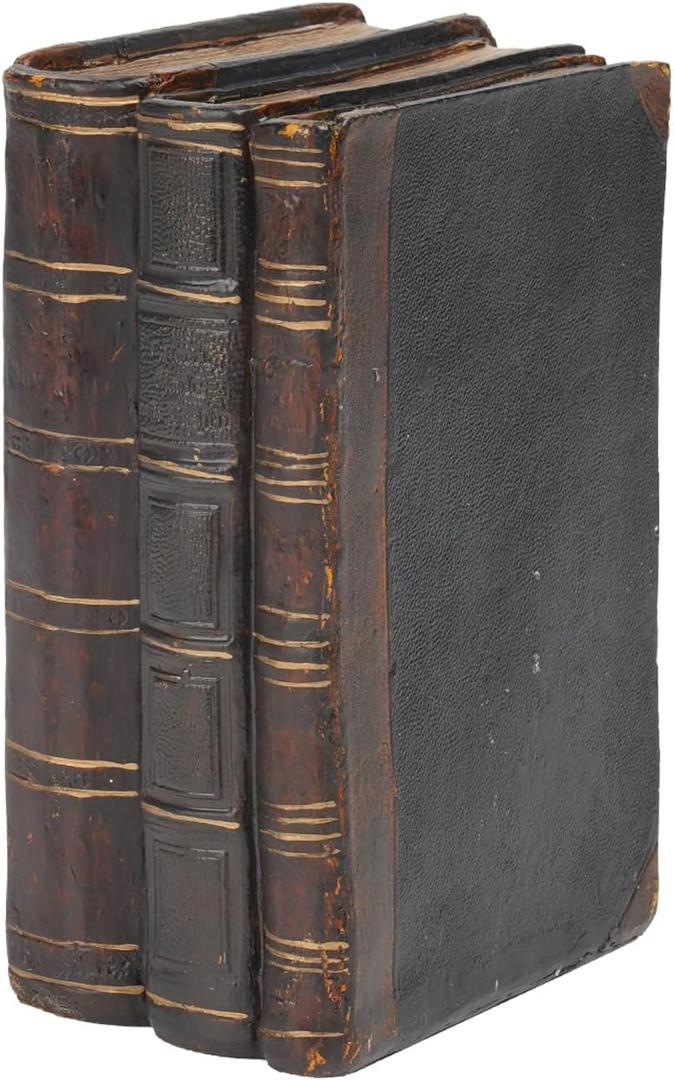 Decorative Books Coffee Table Books Decor - Resin Retro Classical Fake Decorative Books Set of 3 for Living Room, Office, Mantle Shelves Decor 4.5 * 3 * 6.5 Inch Guichifun