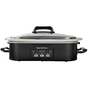 MAGNIFIQUE Small 4 Quart Casserole Programmable Slow Cooker with Ceramic Baking Dish - Perfect Kitchen Small Appliance for Family Dinners, Oven Safe and Durable Bakeware for Lasagna, Roasts MAGNIFIQUE Small 4 Quart Casserole Programmable Slow Cooker with Ceramic Baking Dish - Perfect Kitchen Small Appliance for Family Dinners, Oven Safe and Durable Bakeware for Lasagna, Roasts