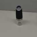 AmuseWit Electric Gravity Pepper Mill or Salt Grinder Mill [White Light] - Battery Operated Automatic Pepper Grinder with Light, Adjustable Coarseness, One Handed Operation, Cleaning Brush, Black