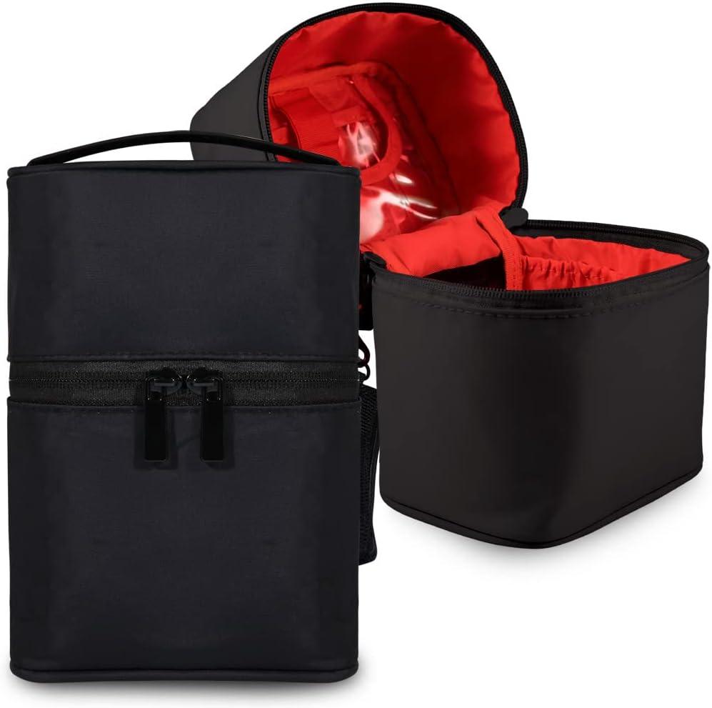 Makeup Bag Travel Cosmetic Bag 7.5x5.5x4.4 Inch Makeup Brush Holder Organizer Cute Portable Artist Toiletry Storage Bag Cosmetics Case for Women