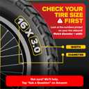 Ultraverse 16 x 3.0 Inner Tube Set with Schrader Valve - Ideal for Mountain Bikes & E-Bikes with 16-Inch Fat Tires - Durable & Reliable Performance- 2 Pack with Tire Levers