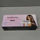 Cordless Hair Straightener Brush - Portable Hair Straightening Brush for Travel - 300M Negative Ions for Frizz-Free Shine, Touch Up On-The-Go, Fast Heating, Gift for Women, 10,000mAh, Powder Pink