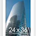 PEALSN 24x36 Poster Frame, Display Pictures 20 x 30 with Mat, White