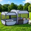 2-in-1 Dog Playpen Portable Cat Playpen, Non-Separable, No Assembly