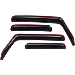 Lightronic Extra Durable Clip-on in-Channel Auto Vent Window Visors, Fits 2007-2017 Jeep Wrangler & 2018 Wrangler JK, Unlimited 4-Door, UV-Protect Rain Guards, Original Wind Deflectors, Smoke, 4-Pcs