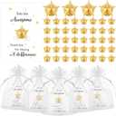 Nosiny 50 Set Star Pins Employee Appreciation Gift Include Star Badge Lapel Pins Bulk Inspirational Greeting Cards and Bag Thank You Back to School Gift for Student Teacher Nurse Women Team Volunteer