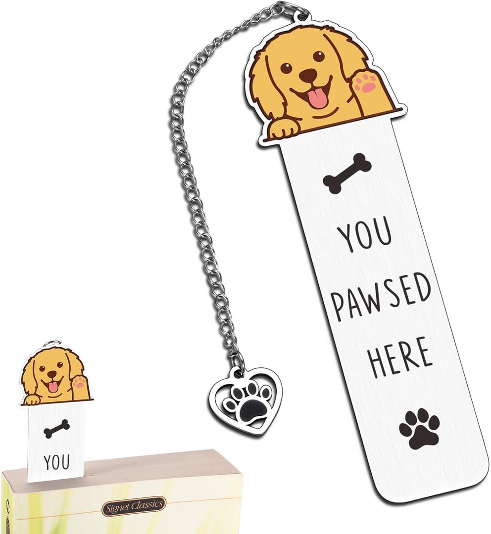 6 x Golden Retriever Gifts Cute Dog Bookmark for Book Lovers, Funny Dog Themed Gift Valentines Gifts for Her Women Men Teens, 2026 Senior Bookish Gift for Book Lover Women Reader Bookworm