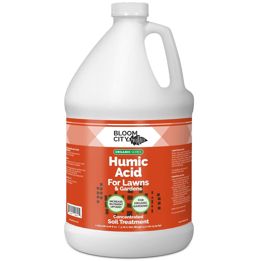 Bloom City Humic Acid Liquid Soil Conditioner for Stronger Root Growth, Better Nutrient Uptake & Greener Grass