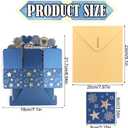 Happy Anniversary Card, 3D Gold Glitter Anniversary Pop Up Card with Envelope for Wife from Husband for Romantic Wedding Gifts