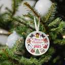 2025 Christmas Ornament - Gingerbread Snowman Candy Bell Cookie Chocolate Christmas Ornaments, New Year Ornaments - Hodiday Gifts for Family, Friends, Mom, Dad - Ceramic Ornament 2025