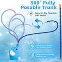 Water Table Pump 2026 Upgraded Elephant Water Pump for Water Table with 360 Flexible Spray Trunk, Drill-Free, Battery Operated, Fits Multi-Tier Tables, Pool Sand Bath Outdoor Toys