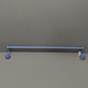 Allied Brass 421D/24-FTB Venus Collection 24 Inch Towel Bar with Dotted Accent, Flat Troll Blue
