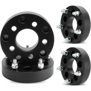 TadaMark 5x4.5 to 5x5.5 1.5in Wheel Spacers, 5x114.3mm to 5x139.7mm Forged 5 Lugs Adapters, Fit for Ford-Jeep-Lincoln-Mercury for Explorer Cherokee Wrangler 73mm Bore 1/2-20 Studs 4pcs Black