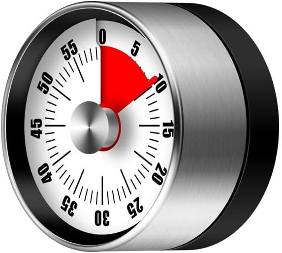 Mechanical Kitchen Timer with Magnetic Back, Visual Time Management Timer for Cooking, Baking, Classroom and Home Use