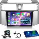 [4+64G] for Toyota 4Runner 2009-2019 Upgrade Radio: NHOPEEW 9 inch IPS Touchscreen Android Stereo - Wireless Carplay and Android Auto, Custom Homepage, 5G/WiFi, GPS, DSP/EQ + Backup Camera + Canbus