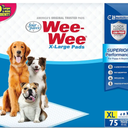Four Paws Wee-Wee Superior Performance XL Pee Pads for Extra Large Dogs, Leak-Proof Floor Protection Dog & Puppy Quilted Potty Training Pads, Unscented, 28" x 34" (75 Count)