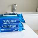 ZINKO's Flushable Wipes, Extra Large, Unscented, 42 Count, with Vitamin E and Aloe (3 Pack)