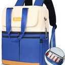 Scothen Backpack Cooler with Double Decker & 12 Ice Packs- Keeps 36 Cans Cold for Up to 24 Hours- Waterproof & Leak Proof Insulated Cooler Backpack- Stylish Cooler Bookbag for Women Travel Work Beach