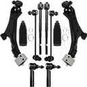 10-PC SET Suspension Kit for 2010-2017 for Chevy Equinox for GMC Terrain Front Lower Control Arm and Ball Joint Inner Outer Tie Rod End w/Boot Sway Bar End Link