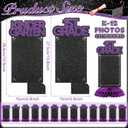 Yinkin 13 Pcs K-12 Graduation Decorations Class of 2026 Graduation Centerpieces for Tables Congrats Glitter Grad Honeycomb for Photo Toppers 4 x 6 in Picture Frame Display Party Decor(Purple)