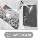 LYGLIGH Welcome Mat Indoor, Ultra Thin Door Mat, 1/10 in Thin Door Mats for Inside Entry, Non-Slip, Absorbent, Quick-Dry, Washable, Fit Under Door Entryway Doormat for Entrance, 24"X16", Dark Grey