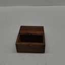 Demigo Salt Cellar Acacia Wood Salt Box with Flip Lid, 5.6x3.6x3 Inches 20 oz Large Storage Space, Perfect Container for Keeping Salt, Spice, Herbs or Favorite Seasonings (Dark Brown)