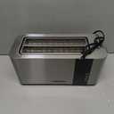 Mueller UltraToast Full Stainless Steel Toaster 4 Slice, Long Extra-Wide Slots for Bagels and Waffles, 6 Browning Levels, LED Display, Cancel/Defrost/Reheat Functions & Removable Tray, Kitchen Gadgets