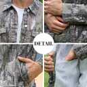 Yuanbang Camo Jackets for Men Trucker Unlined Camouflage Coats Hunting Clothes (Medium)