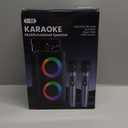 Karaoke Machine, Portable Bluetooth Speaker with 2 Wireless Karaoke Microphones, Karaoke Machine for Adults Kids with PA System,Stage Monitors Support TWS/TF/USB/AUX for Home Party Stage (Black)