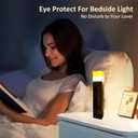 Light-up Wall Torch Lamp with 3 Lighting Levels, Hand Held & Wall Mountable Table Lamps, USB Rechargeable Night Light, Costume Cosplay Bedside Lamp for Home/Office Decor (1-color)