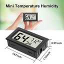 6-Pack Mini Hygrometer Indoor Humidity Meter, Mini Digital Thermometer Humidity Gauge Meter, Indoor Thermometer Hygrometer Monitor Fahrenheit () for Reptile Thermostat, Jars Reptile, Fridge