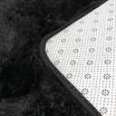 Soft Fluffy Area Rugs for Bedroom, Non Slip Living Room Plush Fuzzy Rug, High Pile Furry Throw Carpets fot Home Decor (Black, 4x6 ft)
