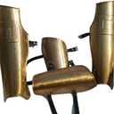 Active Industries Leg Guard Bracers Graves Set Brass Arm Guard Arm Medieval Guard Medieval 300 Spartan Arm Guard & Armor Bracers Leather, gold