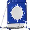 A11N SPORTS Poolside Target Game Set - 2-in-1 Outdoor Swimming Pool Toss Toy with Flying Discs & Foam Footballs, Backyard Water Party Games for Kids & Adults, Summer Fun Activities