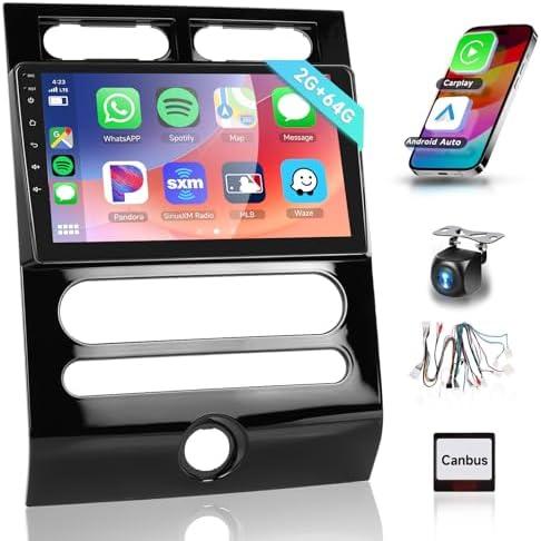 2G 64G for Ford Expedition 2007-2014 Automatic A/ C Car Radio Stereo Replacement with Wireless Carplay Android Auto 9inch1080P Touchscreen with Bluetooth 28UI RDS FM Radio Mirror Link Backup Camera