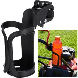 Roowest 2 Pack Adjustable Cup Holder for Lawn Mower 5.91 x 2.76 Inch Clip on Suitable for Tractor Lawn Mower Forklift, Fits Mugs Cans Glass Bottles
