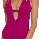 BECCA Women's Standard Color Prism One Piece, Wine, Small