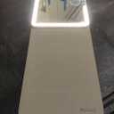 Travel Makeup Mirror with Lights, Portable Lighted Vanity Mirror with 100 LED, Rechargeable, Foldable for Tabletop, 11.9 inches, White, 10"L x 7.5"W