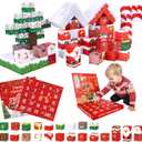 2025 Christmas Magnetic Blocks Advent Calendar - 100PCS Magnet Building Cubes Montessori STEM Sensory Toys 24 Days Countdown Calendar Set for Ages 3-12 Kids Boys Girls Xmas Surprise Gifts